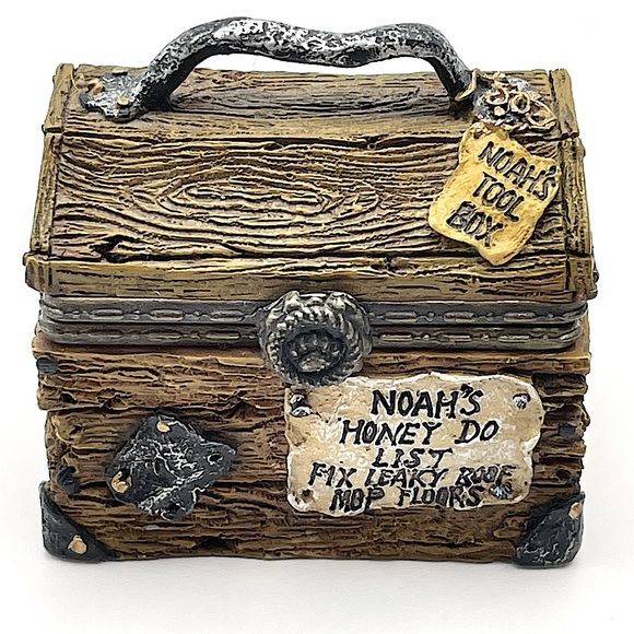 The Boyds Collection, 1999, Trinket Box, Noah’s Toolbox with Tool Tray and Mouse - Picture 1 of 15